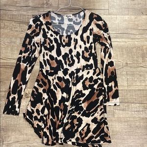 Animal print mini dress